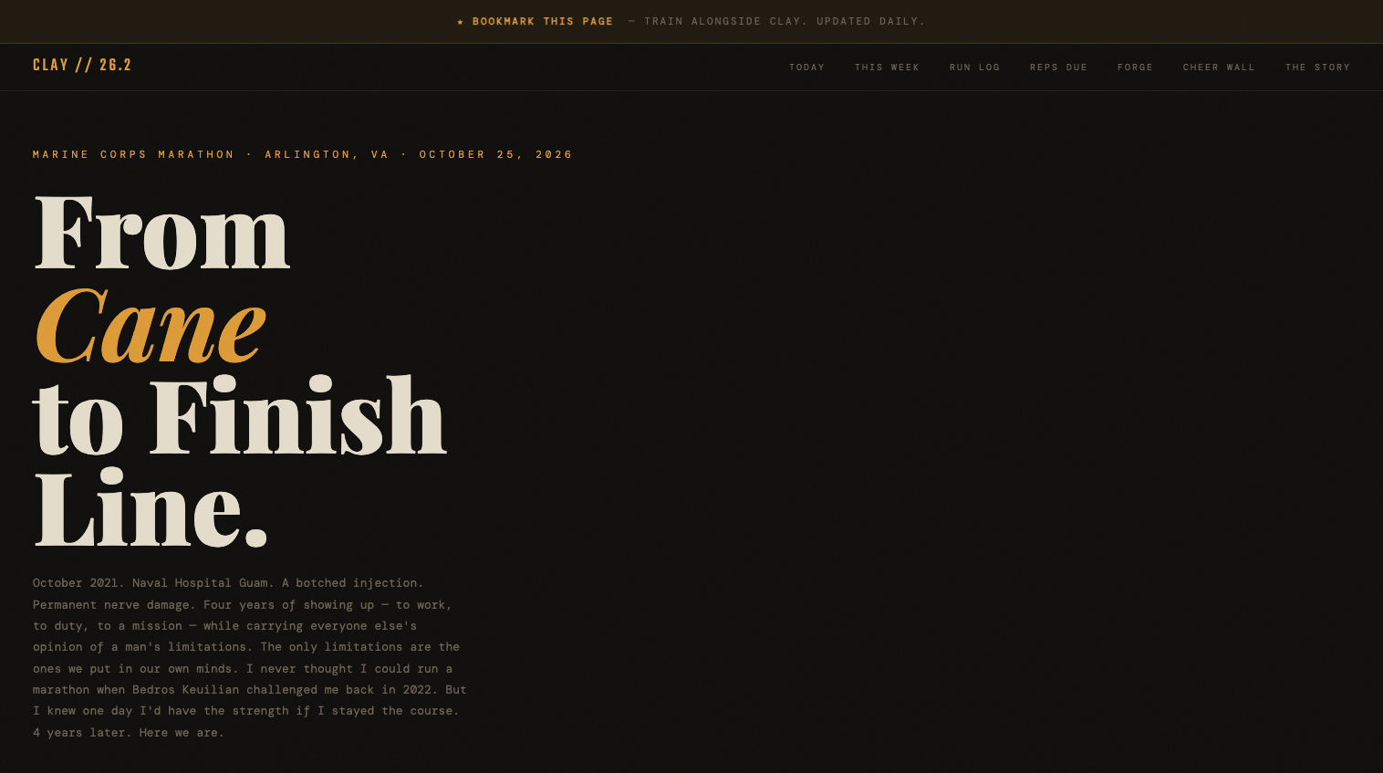 Clay's Marathon Training